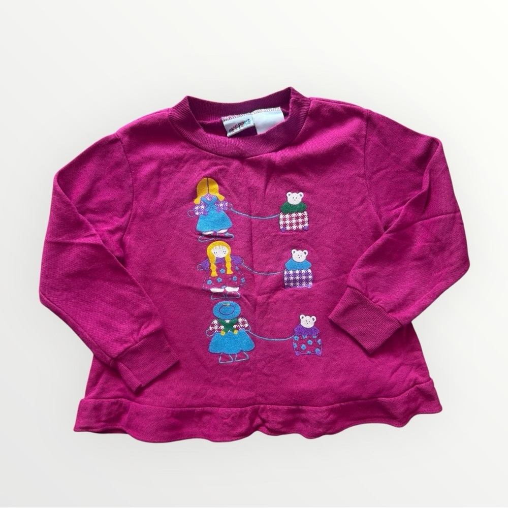 Vintage Y2K Okie Dokie Long Sleeve Pink Top Size 4T Toddler Girls